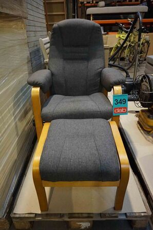 Otium lænestol med skammel Grå (MOMSFRI) 