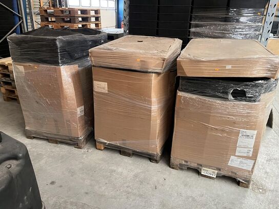 Stort parti filterkasser og låg