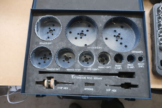 Hulborsæt, bor, topnøglesæt, fræserbor