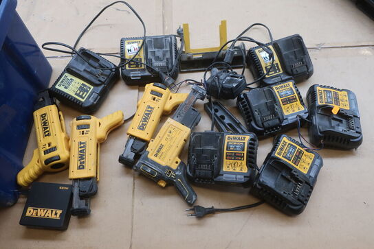 Lader og tilbehør til DEWALT