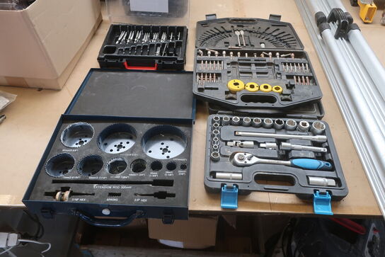 Hulborsæt, bor, topnøglesæt, fræserbor