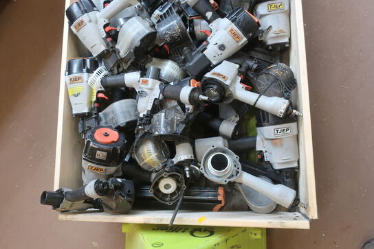 Indhold på palle, trykluftpistoler defekte