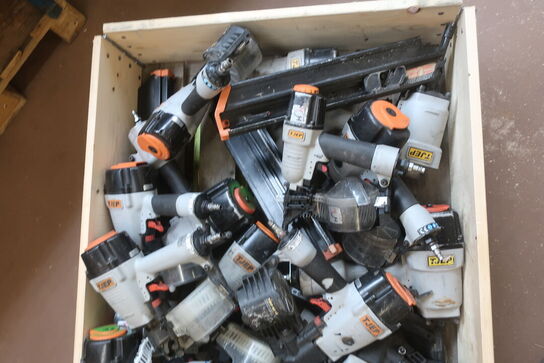 Indhold på palle, trykluftpistoler defekte