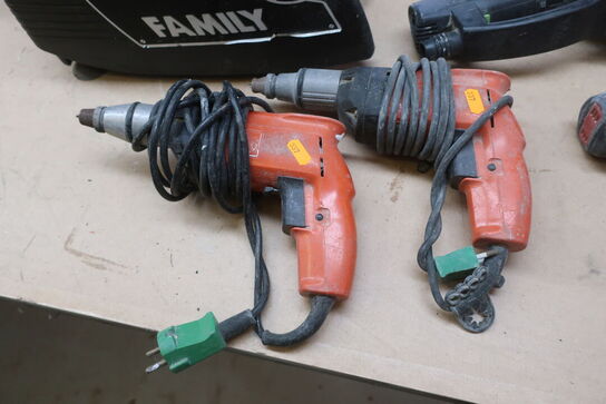 kompressor og 4 elværktøj