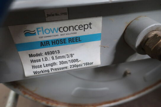 2 stk. hydrauliske slangeopruller til trykluft