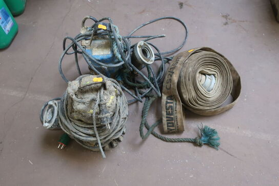 2 stk. dykpumper med slange 