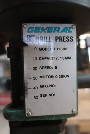 Søjleboremaskine GENERAL og skruestik