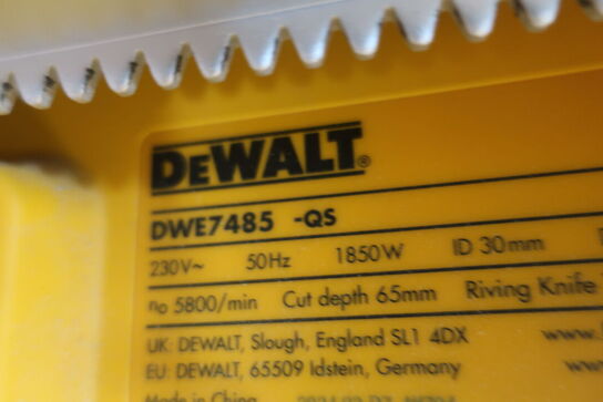 Bordrundsav DEWALT DWE7485 - QS med stativ