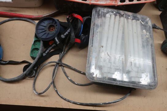 lamper, tryksprøjte masker m.m.