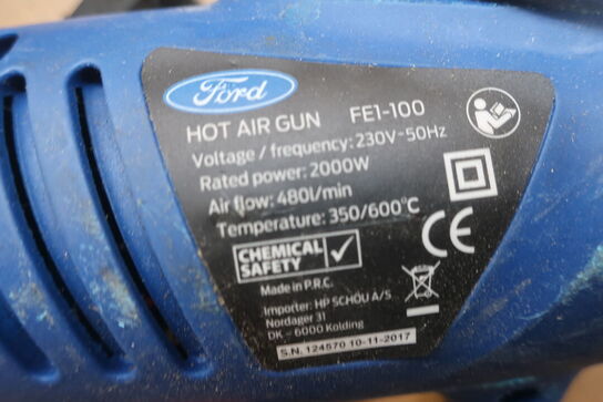 2 stk. stiksave, skruemaskine og varmepistol