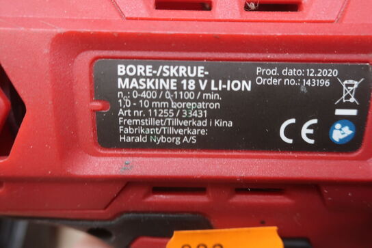 2 stk. skruemaskiner, stiftepistol MITSUTOMO