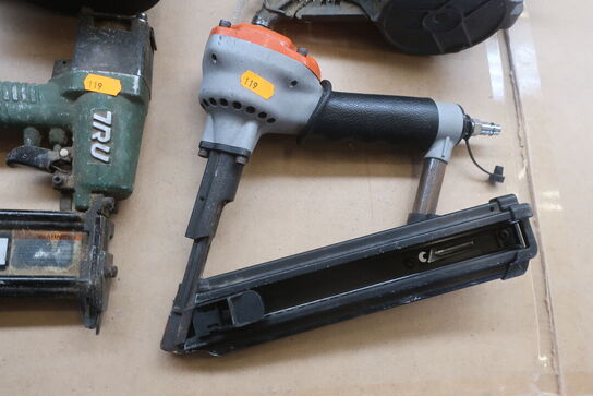 4 stk. sømpistoler til trykluft 