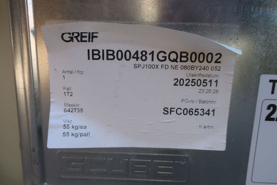 1000 L beholder med indhold