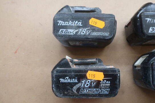 6 stk. batterier MAKITA