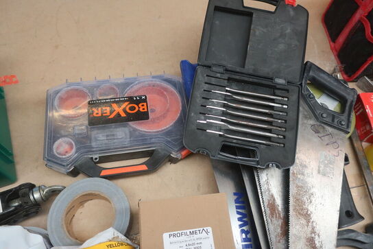 Div. Værktøj, tape, poser m.m.