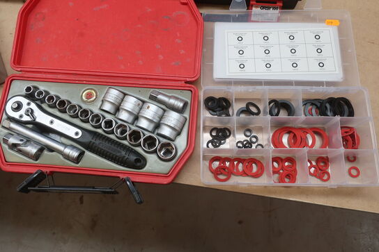 Topnøglesæt,bor og pakninger