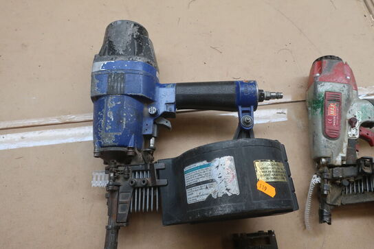 4 stk. sømpistoler til trykluft 