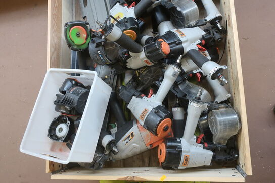 Indhold på palle, trykluftpistoler defekte