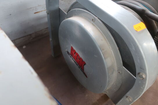 2 stk. hydrauliske slangeopruller til trykluft