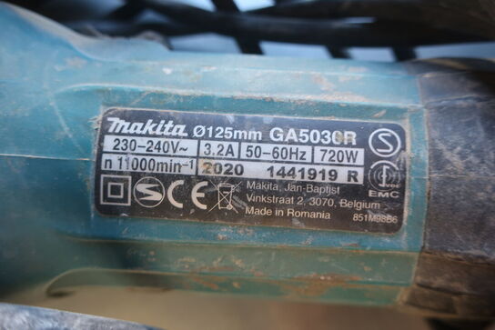 2 stk, vinkelsliber, rundsav og bajonetsav MAKITA 