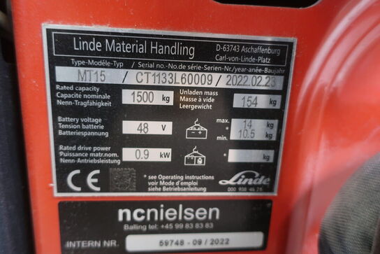 El. palleløfter LINDE MT15