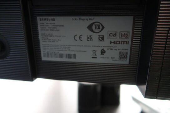 Computerskærm SAMSUNG F24T452FQR, dockingstation LENOVO ThinkPad, tastatur, mus