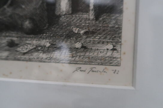 3 stk. litografier af RENE TANCULA