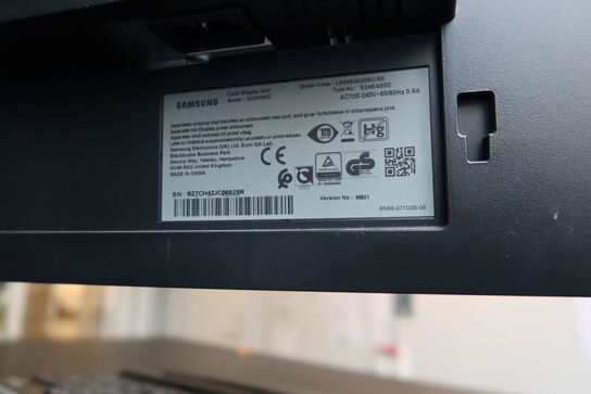 2 stk. computerskærme SAMSUNG S24E450, dockingstation DELL, tastatur, rollermouse