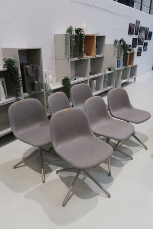 6 stk. mødestole MUUTO Fiber Swivel