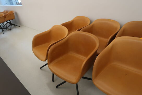 6 stk. mødestole MUUTO Fiber Chair Swivel