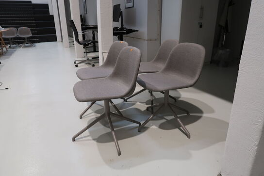 4 stk. spisebordsstole MUUTO Fiber Swivel