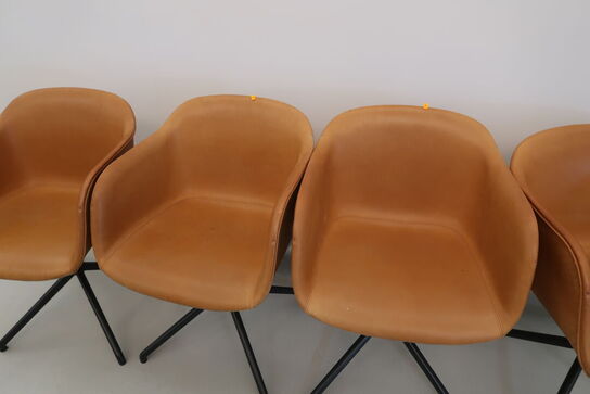 4 stk. mødestole MUUTO Fiber Chair Swivel