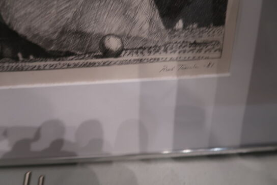 3 stk. litografier af RENE TANCULA