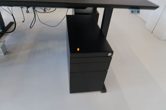 El. hæve/sænke skrivebord uden indhold med skuffemodul