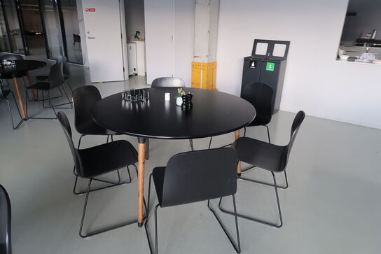 Mødebord med 6 stk. mødestole