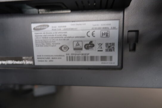 2 stk. computerskærme SAMSUNG S24E450, dockingstation LENOVO ThinkPad