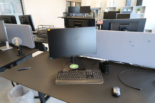 Computerskærm SAMSUNG F24T452FQR, dockingstation LENOVO ThinkPad, tastatur, mus