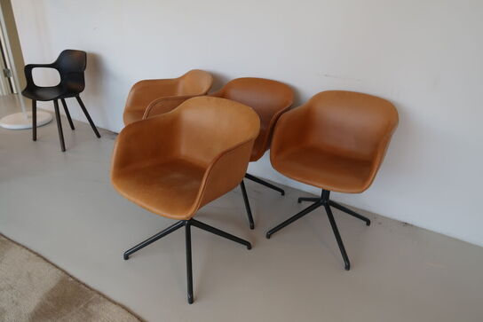 4 stk. mødestole MUUTO Fiber Chair Swivel