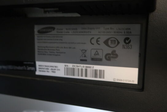 Computerskærm SAMSUNG S23C45, tastatur