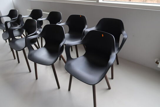 9 stk. mødestole VITRA HAL af Jasper Morrison