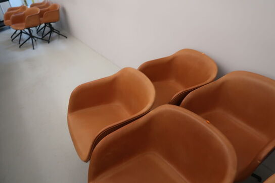 6 stk. mødestole MUUTO Fiber Chair Swivel