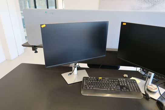 2 stk. computerskærme DELL P2422HE, dockingstation LENOVO Thinkpad, tastatur, mus