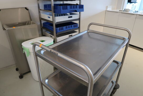 2 stk. rustfri opbevaringsvogne