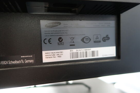 2 stk. computerskærme SAMSUNG S23C450, dockingstation DELL, tastatur