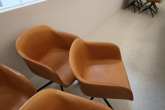 6 stk. mødestole MUUTO Fiber Chair Swivel
