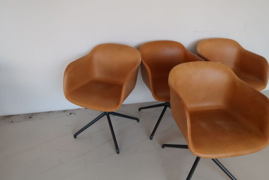 4 stk. mødestole MUUTO Fiber Chair Swivel