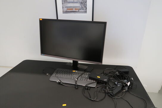 Computerskærm SAMSUNG U28E850R, dockingstation LENOVO Thinkpad, tastatur