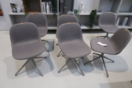 6 stk. mødestole MUUTO Fiber Swivel