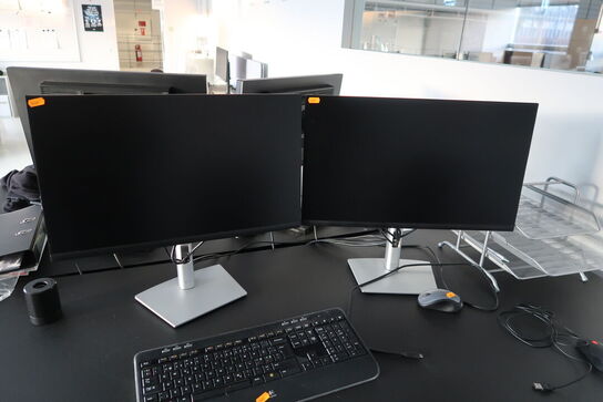 2 stk. computerskærme DELL P2422H med tastatur og mus