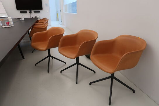 6 stk. mødestole MUUTO Fiber Chair Swivel